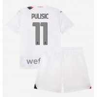 AC Milan Christian Pulisic #11 Bortatröja Barn 2023-24 Kortärmad (+ Korta byxor)